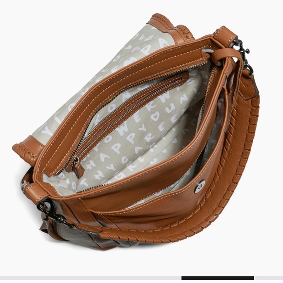 Aimee Kestenberg All For Love Convertible Shoulder Chestnut Brown w/ Gun Metal - Picture 3 of 6